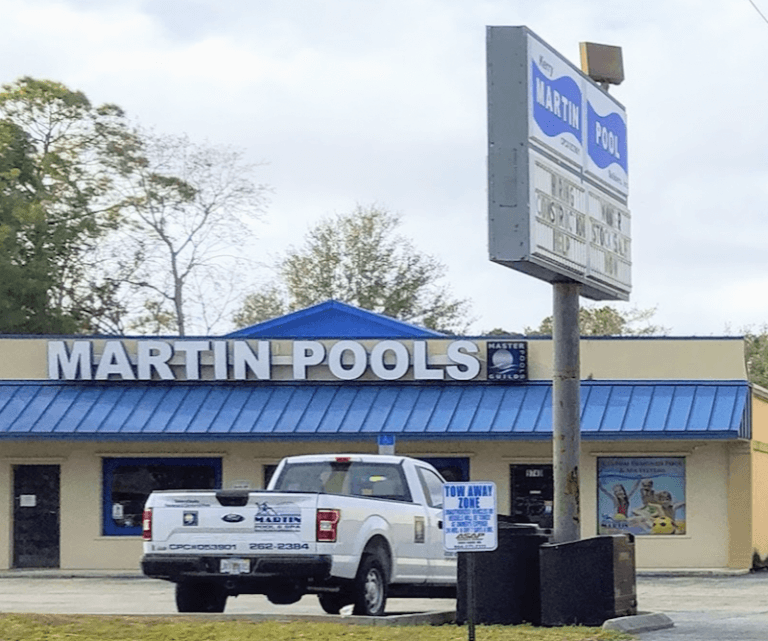 Exterior of the Kerry Martin Pools office